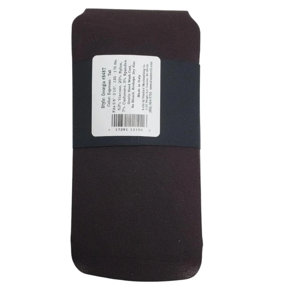 Merino Wool Tight Espresso Brown MEDIUM B.ella Jenny Italy Cozy Warm NWT Hosiery